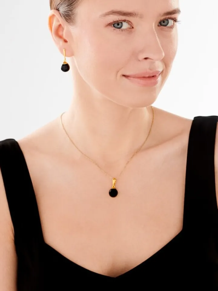 Zawieszka srebrna z onyksem