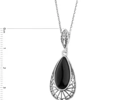 Zawieszka srebrna z onyksem