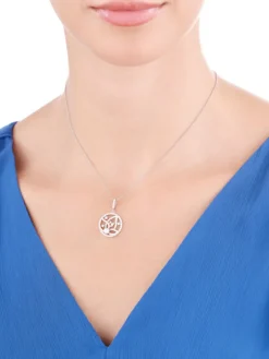 Zawieszka srebrna z perłą i cyrkoniami