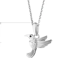 Zawieszka srebrna ze spinelem i cyrkonią - koliber