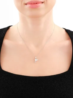 Zawieszka srebrna ze spinelem i cyrkonią - koliber