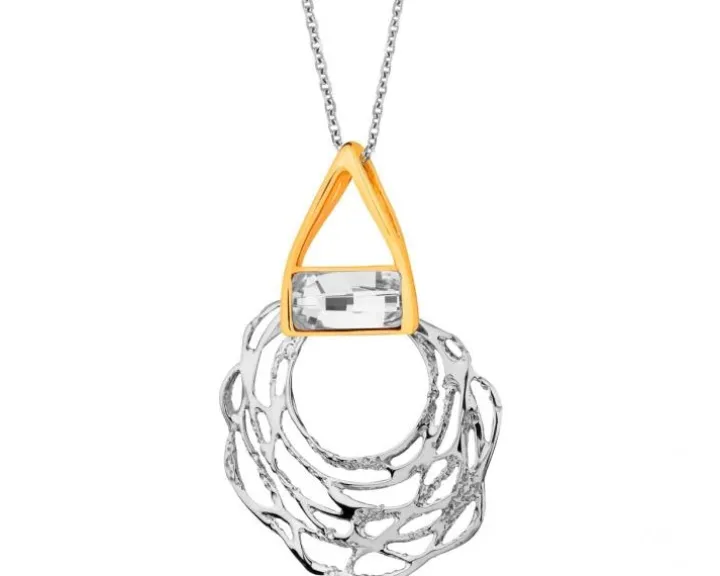 Zawieszka srebrna ze szkłem