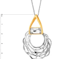 Zawieszka srebrna ze szkłem