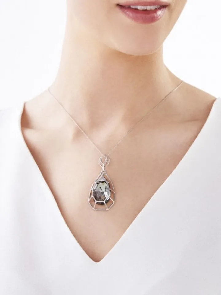 Zawieszka srebrna ze szkłem