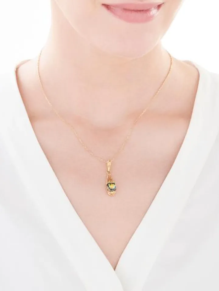 Zawieszka srebrna ze szkłem