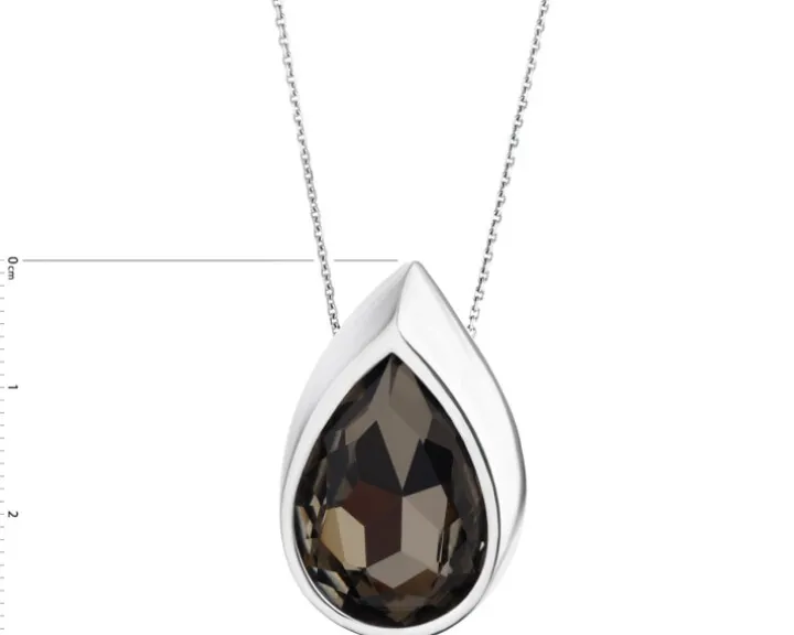 Zawieszka srebrna ze szkłem