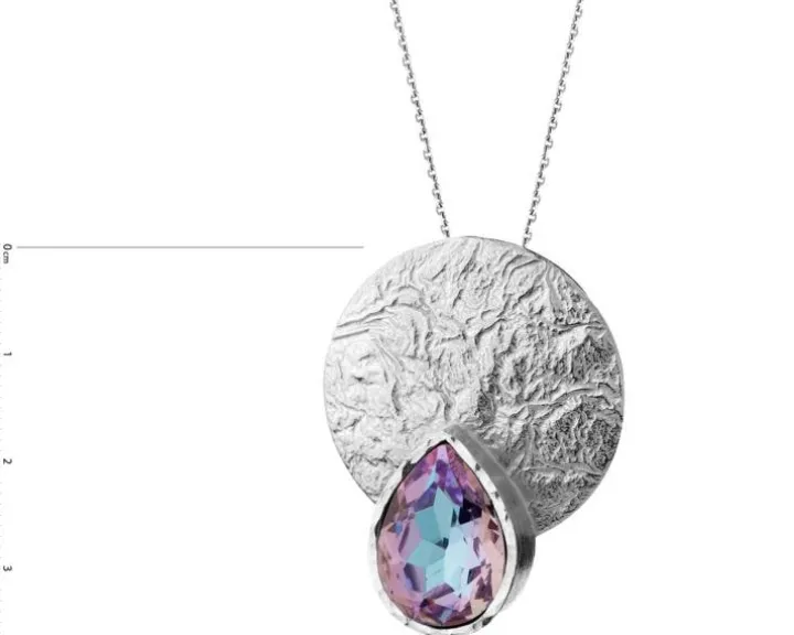 Zawieszka srebrna ze szkłem