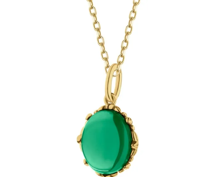 Zawieszka srebrna ze szlifowanym szkłem