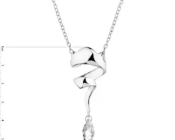 Zawieszka srebrna ze szlifowanym szkłem