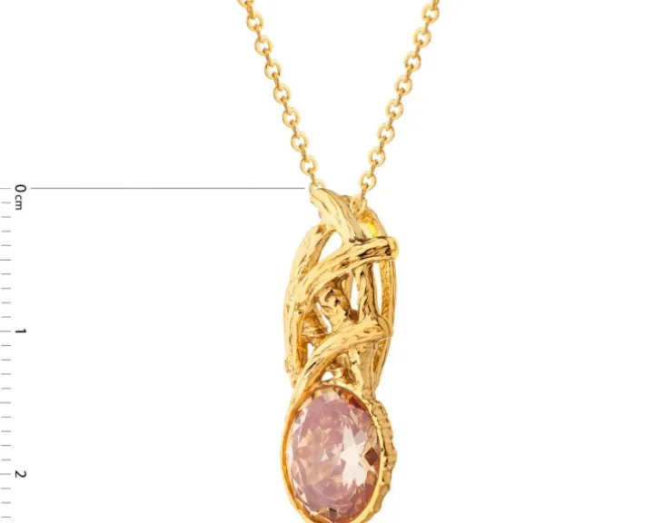 Zawieszka srebrna ze szlifowanym szkłem