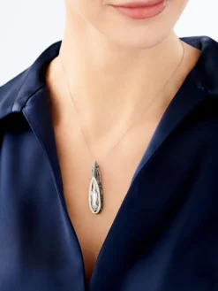 Zawieszka srebrna ze szlifowanym szkłem