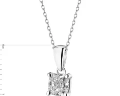 Zawieszka z białego złota z diamentem - 0,50 ct - próba 585