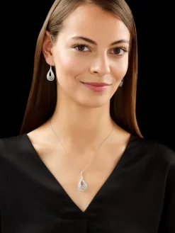 Zawieszka z białego złota z brylantami - 0,79 ct - próba 585