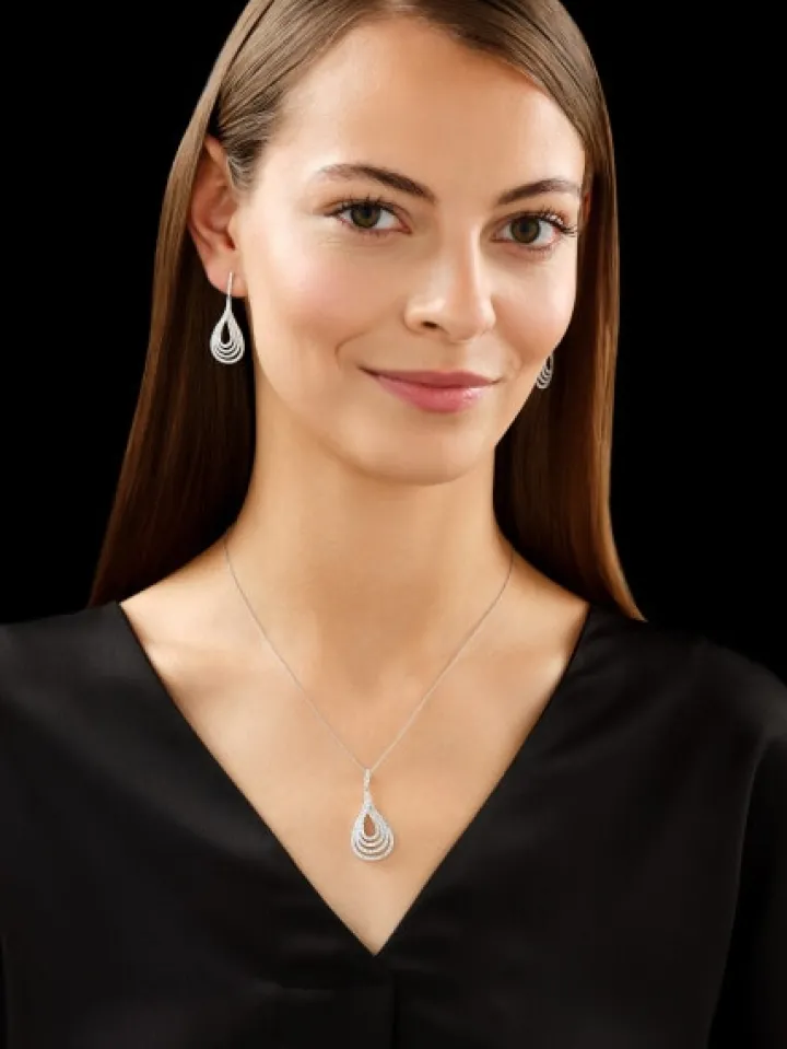 Zawieszka z białego złota z brylantami - 0,79 ct - próba 585