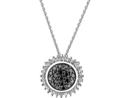 Zawieszka z białego złota z diamentami - 0,22 ct - próba 585