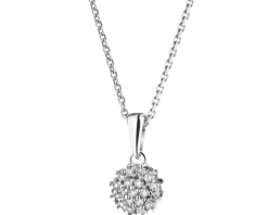 Zawieszka z białego złota z diamentami - 0,05 ct - próba 585