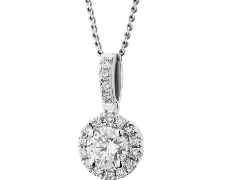 Zawieszka z białego złota z brylantami - 0,43 ct - próba 585