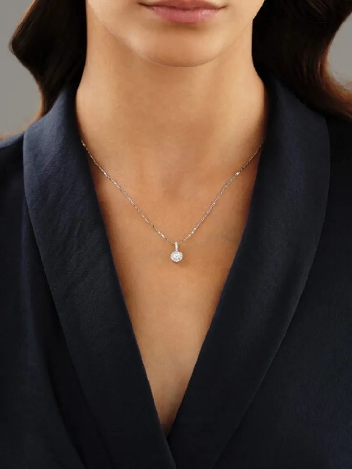 Zawieszka z białego złota z brylantami - 0,43 ct - próba 585