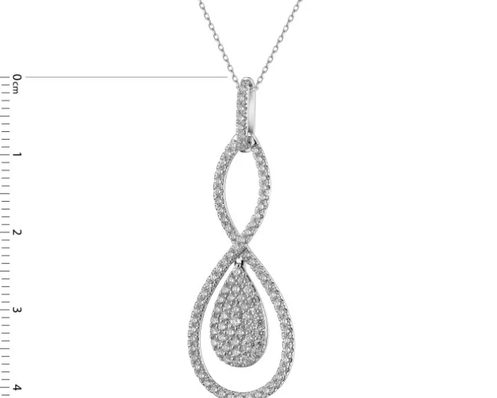 Zawieszka z białego złota z brylantami - 0,82 ct - próba 585