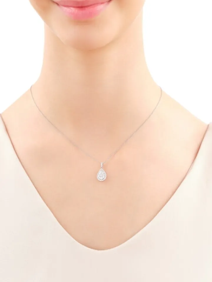 Zawieszka z białego złota z brylantami - 0,57 ct - próba 585