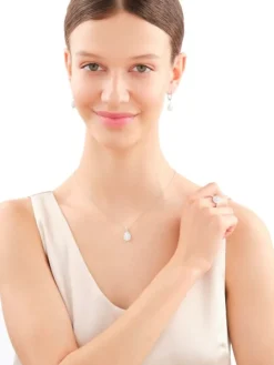 Zawieszka z białego złota z brylantami - 0,57 ct - próba 585