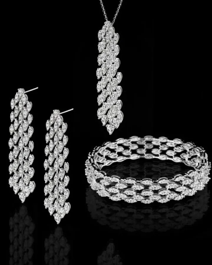 Zawieszka z białego złota z brylantami - 2,73 ct - próba 750