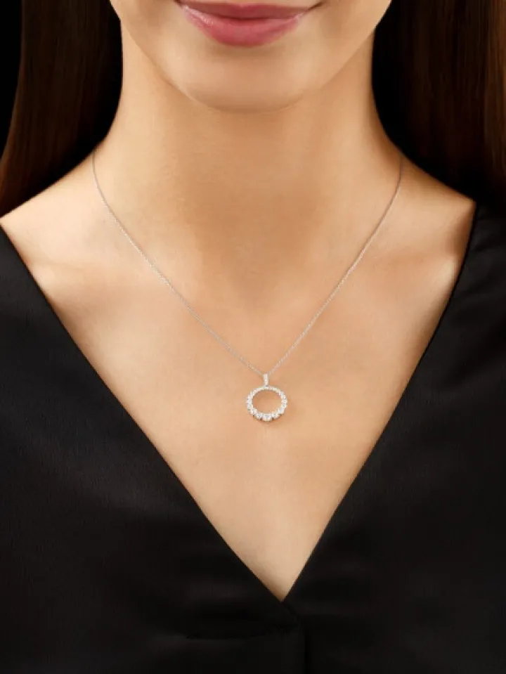 Zawieszka z białego złota z brylantami - 0,85 ct - próba 585