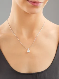 Zawieszka z białego złota z brylantami laboratoryjnymi - 1,60 ct - próba 750