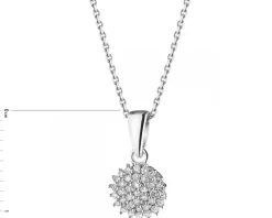 Zawieszka z białego złota z diamentami - 0,10 ct - próba 585