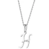 Zawieszka z białego złota z diamentem - litera H - 0,004 ct - próba 585