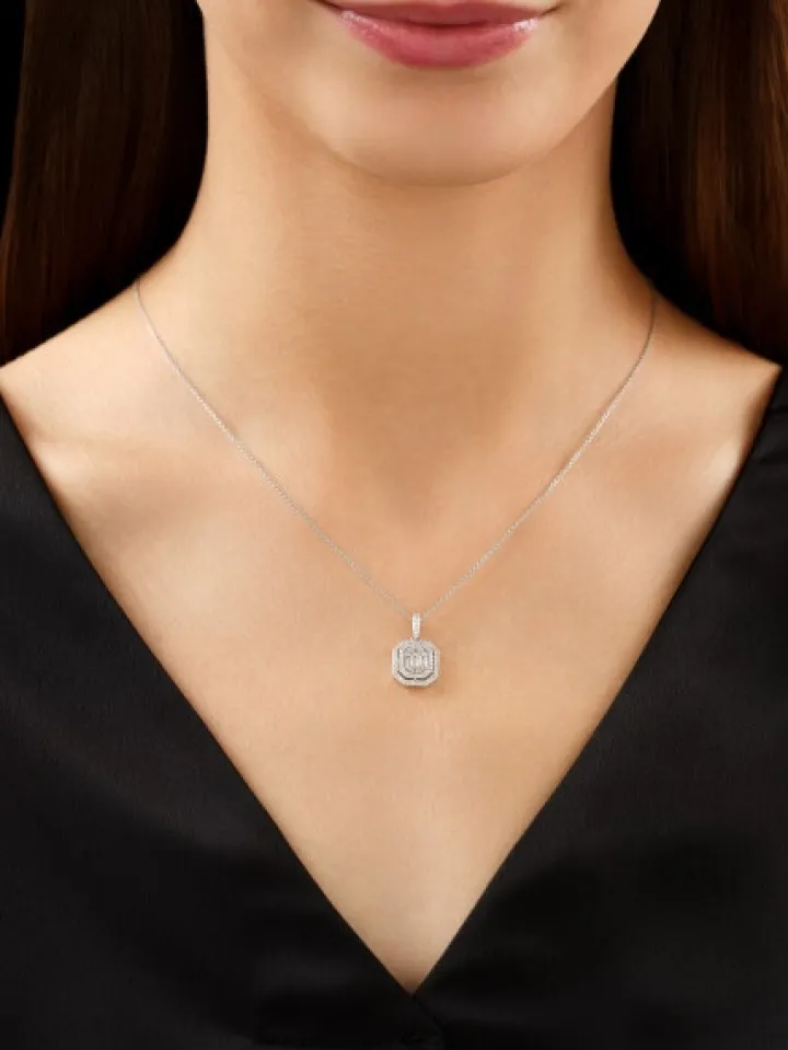 Zawieszka z białego złota z brylantami - 0,63 ct - próba 750