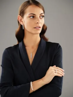 Zawieszka z białego złota z brylantami - 0,75 ct - próba 585