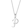 Zawieszka z białego złota z diamentem - litera P - 0,004 ct - próba 585