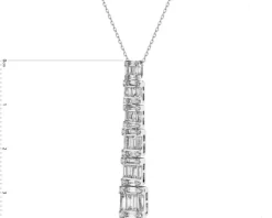 Zawieszka z białego złota z brylantami i topazem London Blue - serce - próba 375