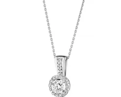 Zawieszka z białego złota z brylantami - 0,42 ct - próba 750