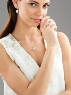 Zawieszka z żółtego i białego złota z brylantami - 1,02 ct - próba 585