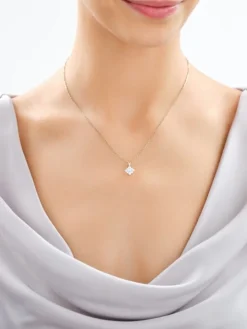 Zawieszka z żółtego złota z brylantami laboratoryjnymi - 0,50 ct - próba 585