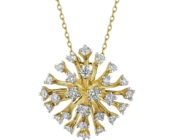 Zawieszka z żółtego złota z brylantami - 0,34 ct - próba 585