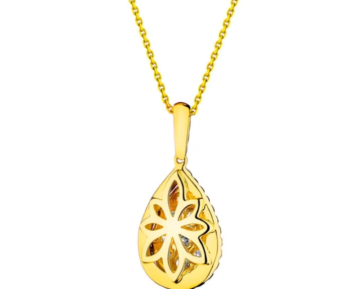 Zawieszka z żółtego złota z brylantami - 0,57 ct - próba 585