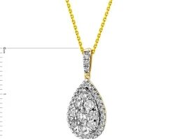 Zawieszka z żółtego złota z brylantami - 0,57 ct - próba 585