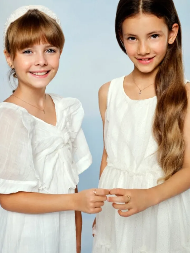 Zawieszka z żółtego złota z brylantami - krzyż - 0,10 ct - próba 585