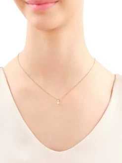 Zawieszka z żółtego złota z brylantem - 0,18 ct - próba 750