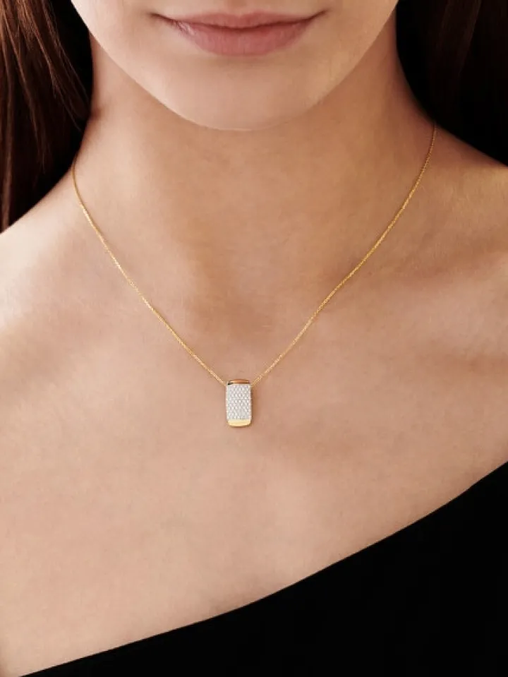 Zawieszka z żółtego złota z brylantami - 0,30 ct - próba 585