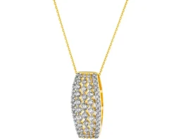 Zawieszka z żółtego złota z brylantami - 1,00 ct - próba 585