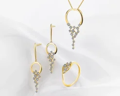 Zawieszka z żółtego złota z brylantami - 0,29 ct - próba 585