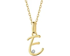 Zawieszka z żółtego złota z diamentem - litera E - 0,003 ct - próba 375