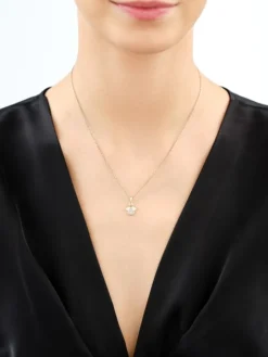 Zawieszka z żółtego złota z diamentami - aniołek - 0,01 ct - próba 375