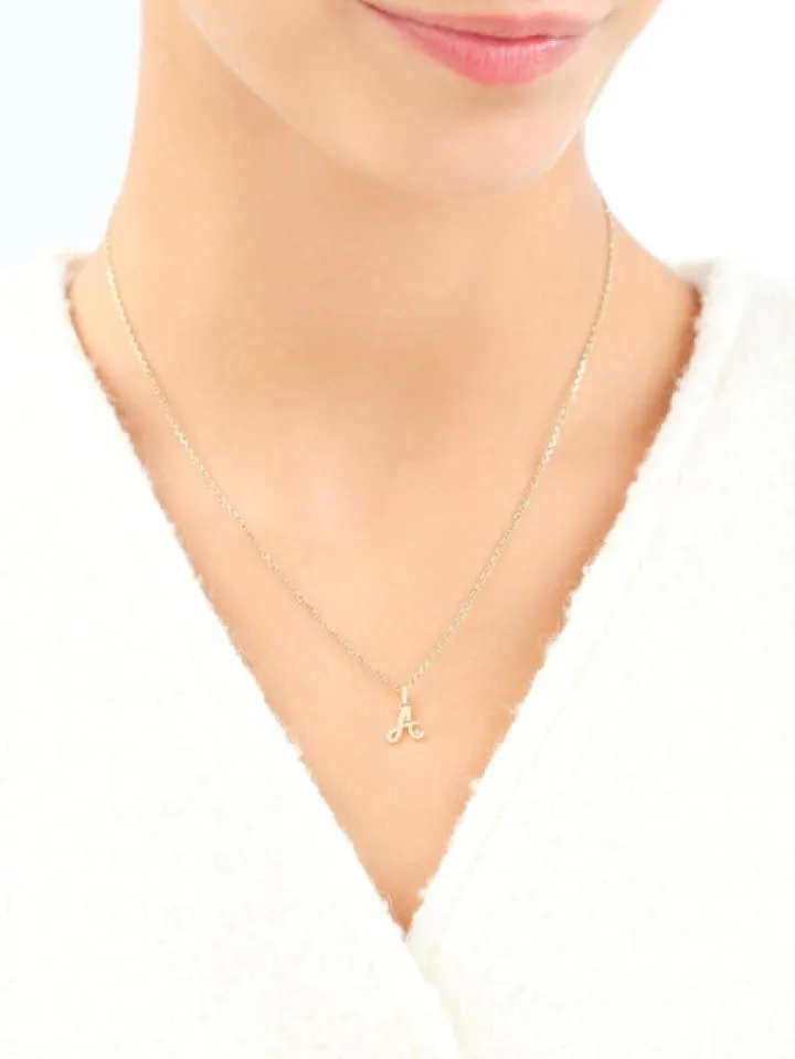 Zawieszka z żółtego złota z diamentem - litera A - 0,003 ct - próba 375