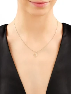 Zawieszka z żółtego złota z diamentem - koliber - 0,004 ct - próba 375