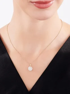 Zawieszka z żółtego złota z diamentami - 0,41 ct - próba 585